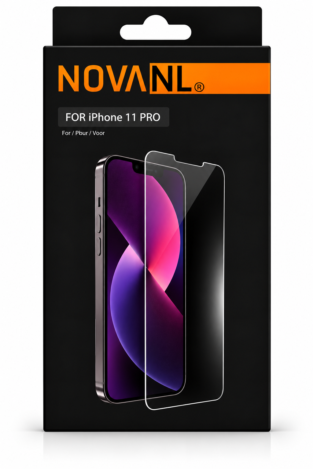 NOVANL Tempered Glass Screenprotector – iPhone X / Xs / 11 Pro– Case Friendly