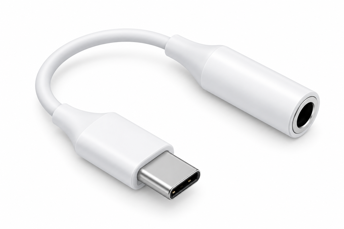 Originele Samsung USB-C naar 3,5 mm Jack Adapter – Wit