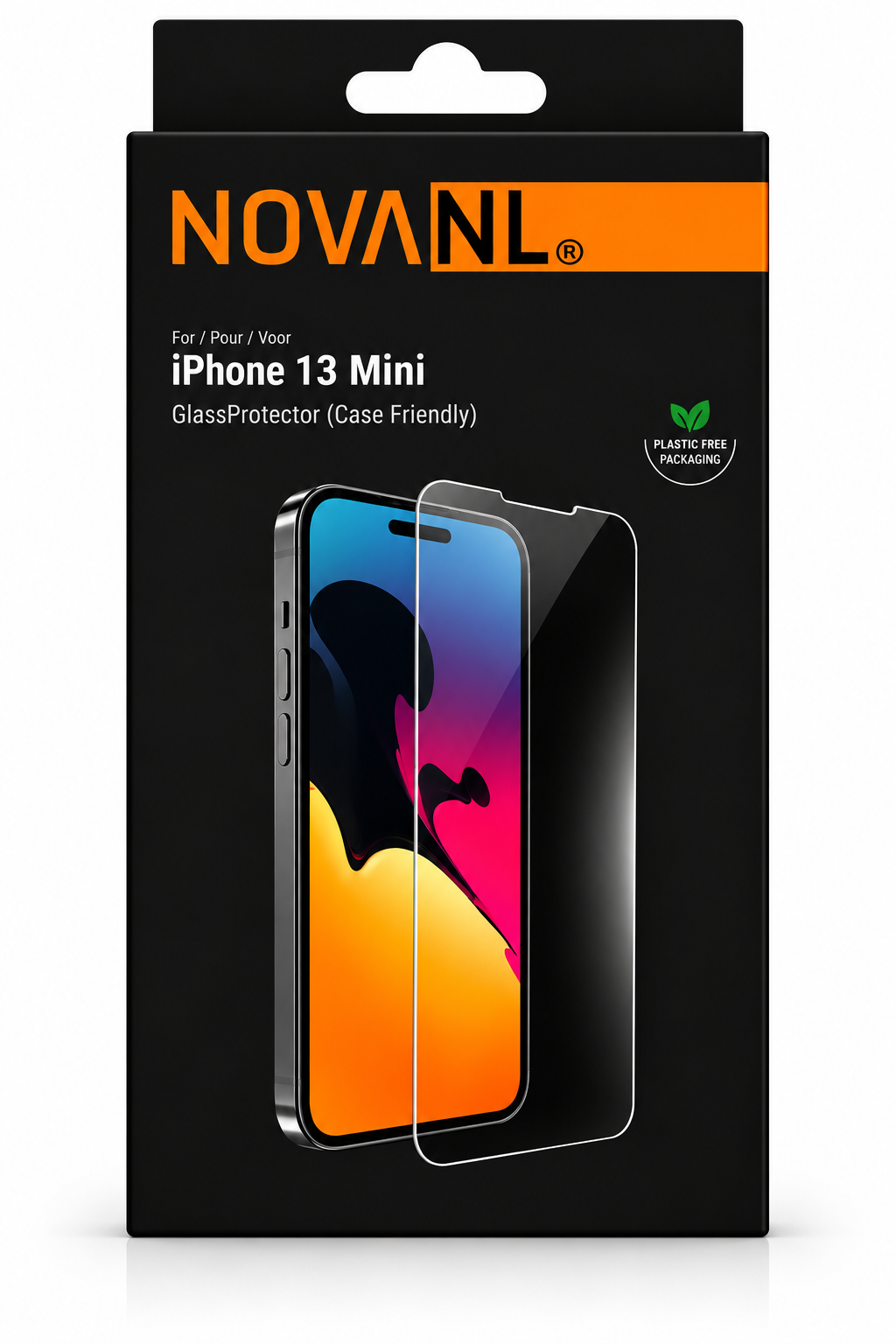 NOVANL Tempered Glass Screenprotector – iPhone 13 Mini – Case Friendly